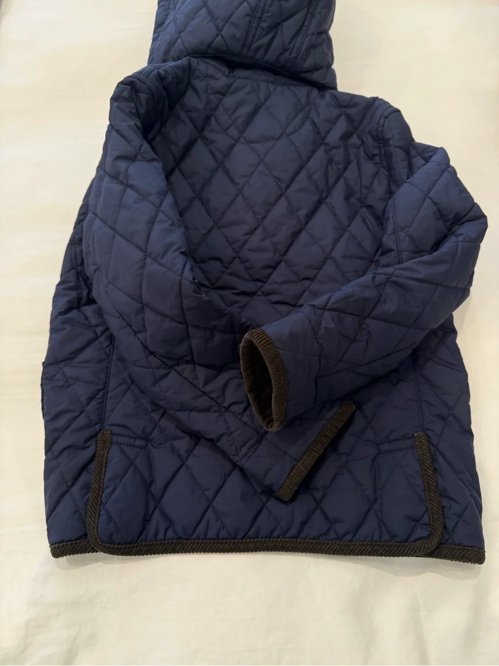 Polo by Ralph Lauren Kids Quilted long sleeve Hooded Barn Jacket - Navy size 7